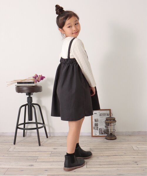 ikka(イッカ)の「ふくれジャガードドッキングワンピース(120~160cm)(ワンピース・キッズ・カーキオリーブ/ブラック・120/150/130/140/160)」の20枚目の写真