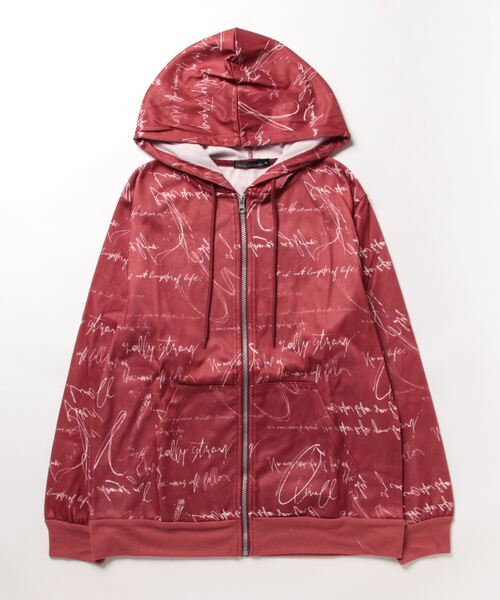 STYLEBLOCK(スタイルブロック)の「裏起毛総プリントパーカー(パーカー・メンズ・ホワイト/ブラック/ベージュ/ワイン/ブラック系その他/ブルー・M/L/LL)」の6枚目の写真