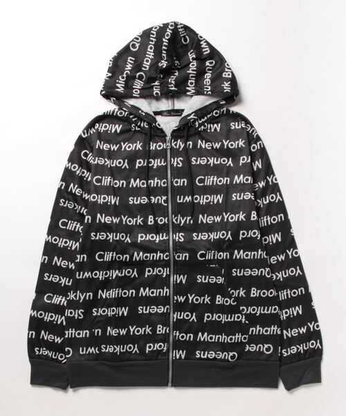 STYLEBLOCK(スタイルブロック)の「裏起毛総プリントパーカー(パーカー・メンズ・ホワイト/ブラック/ベージュ/ワイン/ブラック系その他/ブルー・M/L/LL)」の3枚目の写真