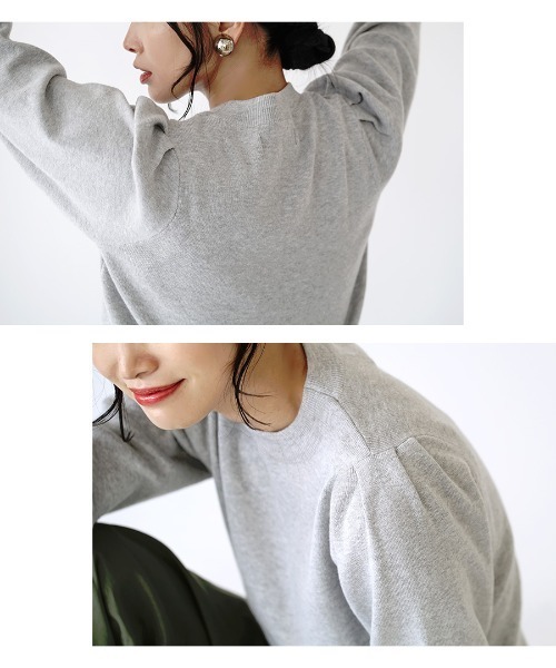 apartment department（アパートメントデパートメント）の「ショルダータック ニットプルオーバー（ニット/セーター・レディース・ブラック/レッド/ネイビー/杢グレー/オフホワイト・M）」の10枚目の写真