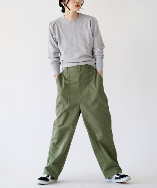 apartment department（アパートメントデパートメント）の「ショルダータック ニットプルオーバー（ニット/セーター・レディース・ブラック/レッド/ネイビー/杢グレー/オフホワイト・M）」の11枚目の写真