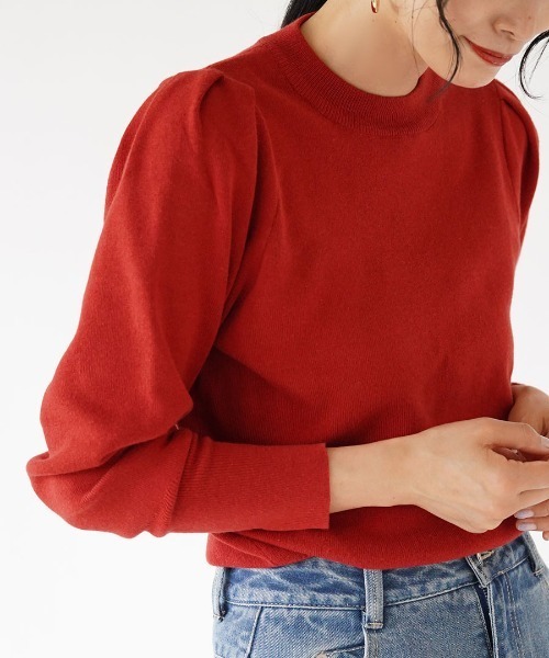 apartment department（アパートメントデパートメント）の「ショルダータック ニットプルオーバー（ニット/セーター・レディース・ブラック/レッド/ネイビー/杢グレー/オフホワイト・M）」の16枚目の写真