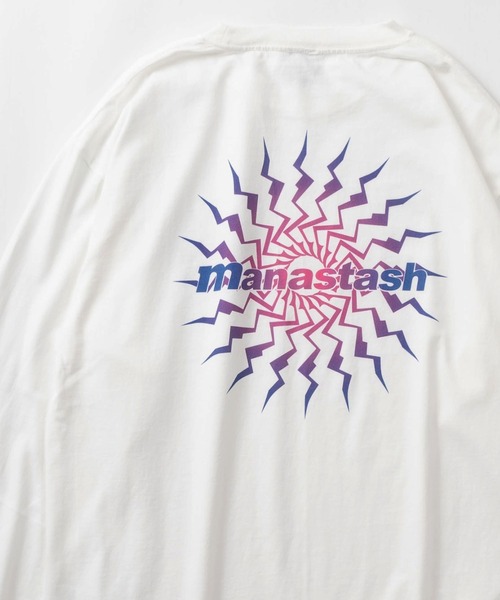 新品 MANASTASH Tシャツ マナスタッシュ バック プリント Tee 白 マナスタッシュ manastash ロンT セールMANASTASH⁄マナスタッシュ