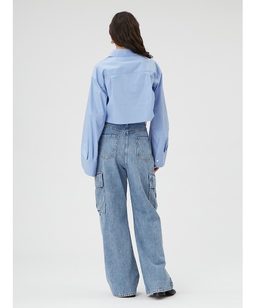 FRAY I.D♥︎アイスブルーブラウス FRAY I.D（フレイアイディー）の「フリルカラーラッフルブラウス