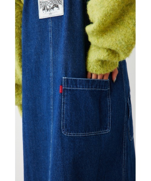 RODEO CROWNS WIDE BOWL（ロデオクラウンズワイドボウル）の「デニムジャンパースカート（ジャンパースカート・レディース・ブラック/カーキ/ブルー・FREE）」の5枚目の写真