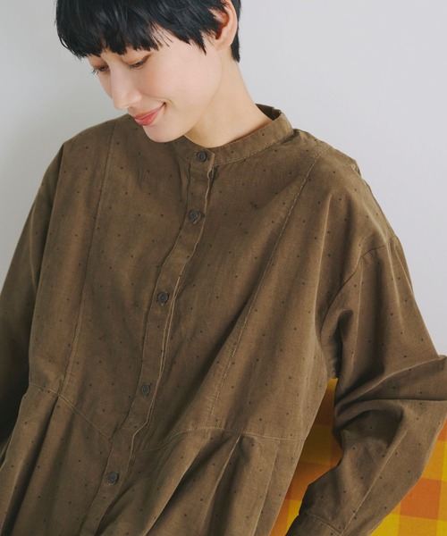 studio CLIP（スタディオクリップ）の「羽織れる切替えコールワンピース[プチ・トールサイズあり]（ワンピース・レディース・ライトグレー/レッド/その他1/その他2・FREE/PF/TF）」の5枚目の写真