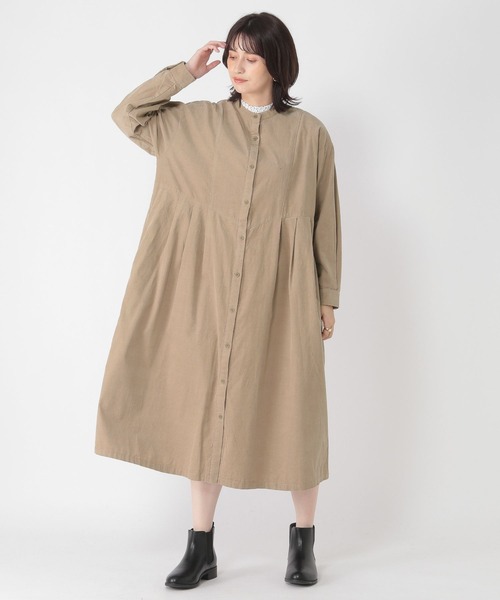 studio CLIP（スタディオクリップ）の「羽織れる切替えコールワンピース[プチ・トールサイズあり]（ワンピース・レディース・ライトグレー/レッド/その他1/その他2・FREE/PF/TF）」の11枚目の写真