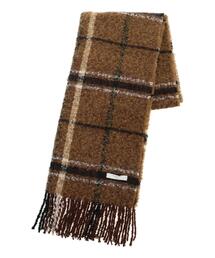 Samansa Mos2 blue | ブークレチェックマフラー(ストール/ショール)