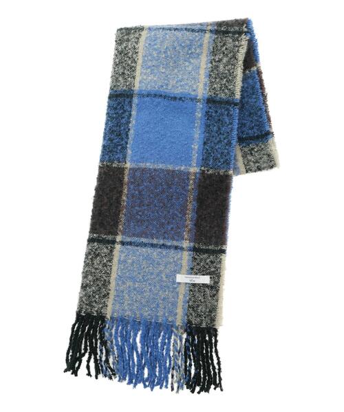 Samansa Mos2 blue(サマンサモスモスブルー)の「ブークレチェックマフラー(ストール/ショール・レディース・キナリ/モカ/ブルー・F)」の20枚目の写真