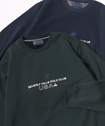 2026AW BEVERLY HILLS POLO CLUB/ビバリーヒルズポロクラブ 裏起毛ボア ワンポイント刺繍 スウェットトレーナー レディース メンズ トップス