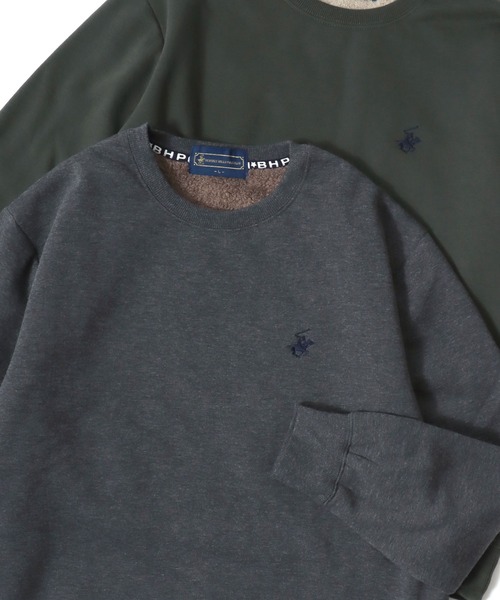 BEVERLY HILLS POLO CLUB（ビバリーヒルズポロクラブ）の「2025AW BEVERLY HILLS POLO CLUB/ビバリーヒルズポロクラブ 裏起毛ボア ワンポイント刺繍 カレッジロゴ スウェットトレーナー レディース メンズ トップス（スウェット・レディース・グレー/ダークグリーン/ブラック/ワイン/ベージュ/ネイビー/スミクロ/グリーン系その他/ブルー系その他/ワインレッド/ベージュ系その他/グリーン/ブラック系その他/アッシュグレー/グレー系その他/ブルー系その他2/チャコール/グリーン系その他2・M/L/LL）」の7枚目の写真