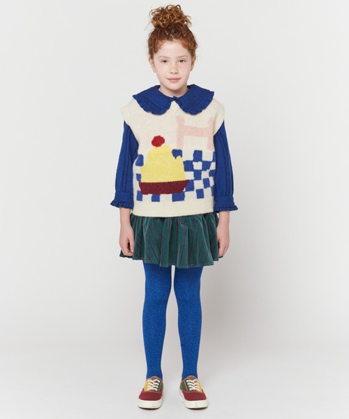 BOBO CHOSES(ボボショーズ)の「YUMMY CAKE KNITTED VEST(ベスト・キッズ・オフホワイト・10-11y/4-5Y/6-7y/8-9y)」の4枚目の写真