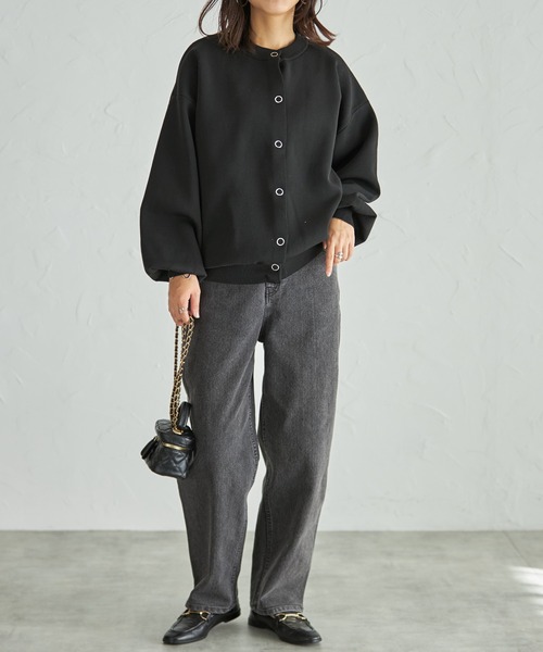 each（イーチ）の「バックゴムウエストカーブデニムパンツ（デニムパンツ・レディース・ブラック/ブルー/ホワイト・FREE）」の15枚目の写真