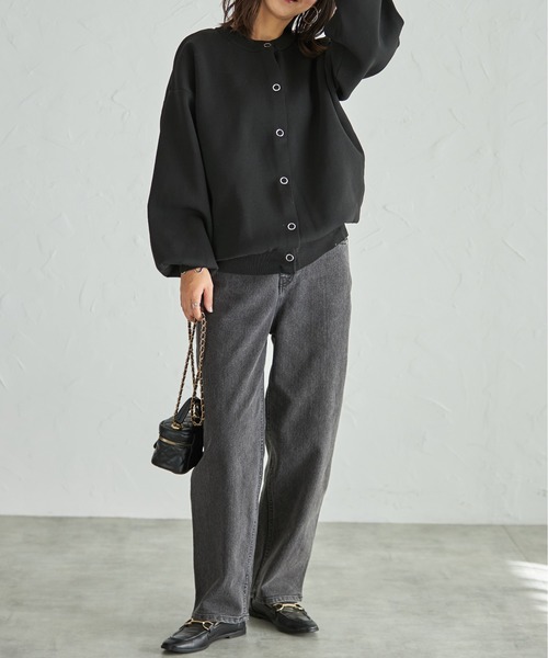 each（イーチ）の「バックゴムウエストカーブデニムパンツ（デニムパンツ・レディース・ブラック/ブルー/ホワイト・FREE）」の16枚目の写真