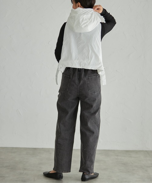 each（イーチ）の「バックゴムウエストカーブデニムパンツ（デニムパンツ・レディース・ブラック/ブルー/ホワイト・FREE）」の20枚目の写真