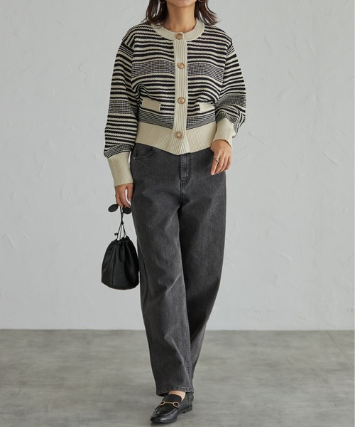 each（イーチ）の「バックゴムウエストカーブデニムパンツ（デニムパンツ・レディース・ブラック/ブルー/ホワイト・FREE）」の21枚目の写真