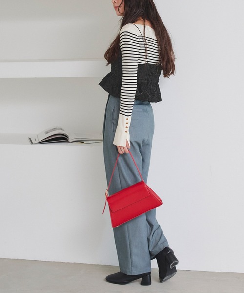 titivate（ティティベイト）の「ラメツイードキャミソールトップス（キャミソール・レディース・ブラウン/ブラック/アイボリー・FREE）」の21枚目の写真