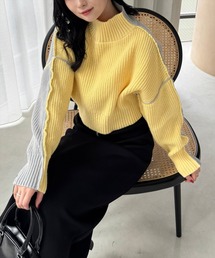 clear | 前後2wayバイカラーニットトップス≪STAY MOTION≫(ニット/セーター)