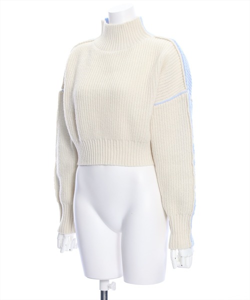 clear（クリア）の「前後2wayバイカラーニットトップス≪STAY MOTION≫（ニット/セーター・レディース・ホワイト系その他2/グレー系その他/ホワイト系その他・F）」の10枚目の写真