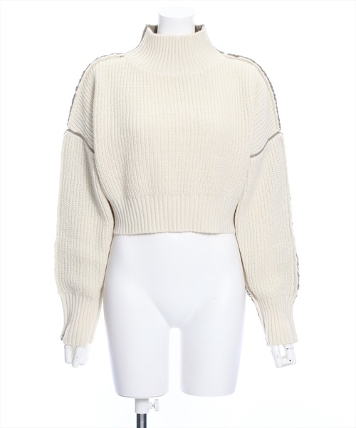 clear（クリア）の「前後2wayバイカラーニットトップス≪STAY MOTION≫（ニット/セーター・レディース・ホワイト系その他2/グレー系その他/ホワイト系その他・F）」の12枚目の写真