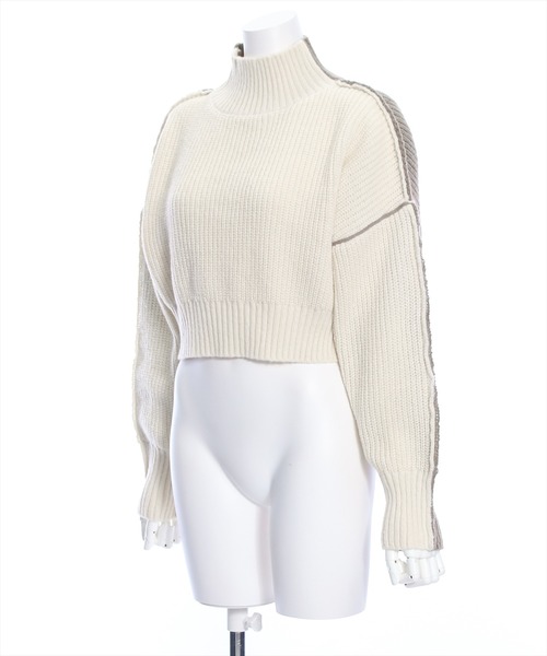 clear（クリア）の「前後2wayバイカラーニットトップス≪STAY MOTION≫（ニット/セーター・レディース・ホワイト系その他2/グレー系その他/ホワイト系その他・F）」の14枚目の写真