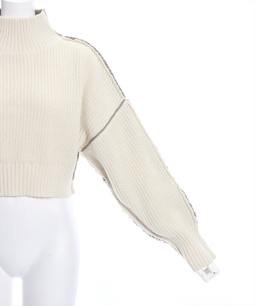 clear（クリア）の「前後2wayバイカラーニットトップス≪STAY MOTION≫（ニット/セーター・レディース・ホワイト系その他2/グレー系その他/ホワイト系その他・F）」の19枚目の写真