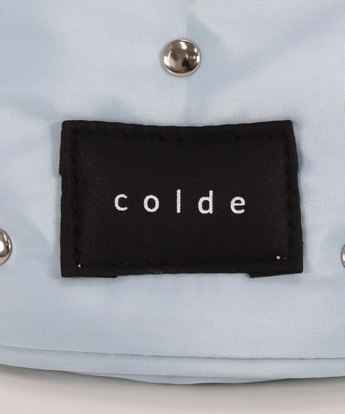 COLDE （コルデ）の「スタッズ付き2way巾着ショルダーバッグ（ショルダーバッグ・レディース・ブラック/イエロー/アイボリー/サックスブルー・FREE）」の11枚目の写真
