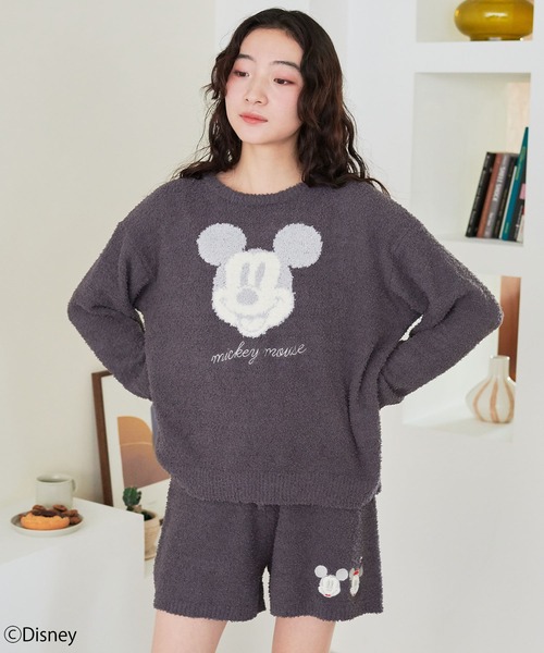 Disney(ディズニー)の「【Disney/ディズニー】ミッキー/もこもこニットルームウェア(パンツ別売り)大きいサイズ有(ルームウェア/パジャマ・レディース・ピンク/チャコールグレー/アイボリー・M/LL/L)」の4枚目の写真