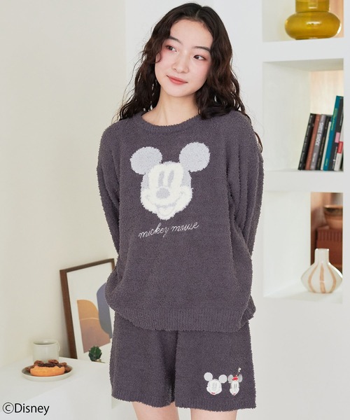 Disney(ディズニー)の「【Disney/ディズニー】ミッキー/もこもこニットルームウェア(パンツ別売り)大きいサイズ有(ルームウェア/パジャマ・レディース・ピンク/チャコールグレー/アイボリー・M/LL/L)」の5枚目の写真