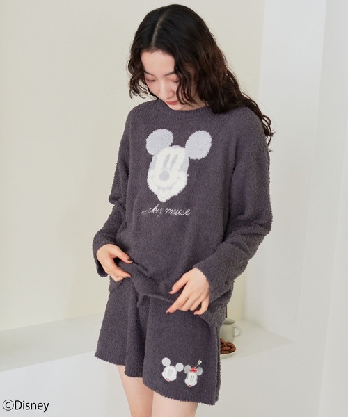 Disney(ディズニー)の「【Disney/ディズニー】ミッキー/もこもこニットルームウェア(パンツ別売り)大きいサイズ有(ルームウェア/パジャマ・レディース・ピンク/チャコールグレー/アイボリー・M/LL/L)」の6枚目の写真