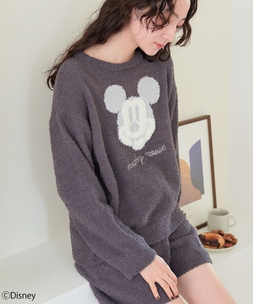 Disney(ディズニー)の「【Disney/ディズニー】ミッキー/もこもこニットルームウェア(パンツ別売り)大きいサイズ有(ルームウェア/パジャマ・レディース・ピンク/チャコールグレー/アイボリー・M/LL/L)」の8枚目の写真