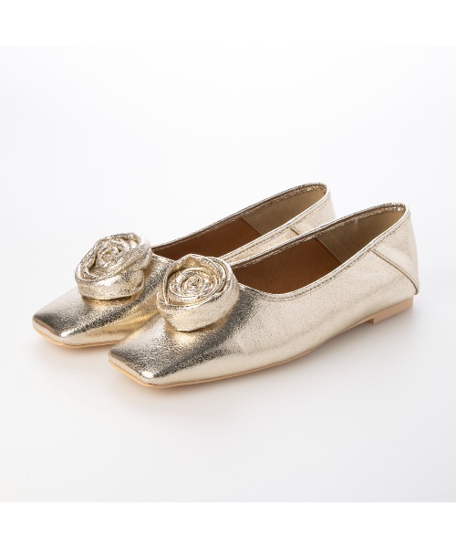 EVOL（イーボル）の「【EVOL】スクエアローズフラットパンプス IW5376（パンプス・レディース・ブラック/シルバー/ゴールド・22.0cm/22.5cm/23.0cm/23.5cm/24.0cm/24.5cm/25.0cm）」の21枚目の写真