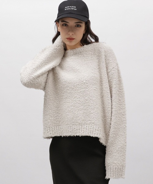 LAKOLE(ラコレ)の「5ゲージモップヤーンニットプルオーバー / 100755(ニット/セーター・レディース・ラベンダー/セージグリーン/ライトグレー・MEDIUM/SMALL)」の2枚目の写真