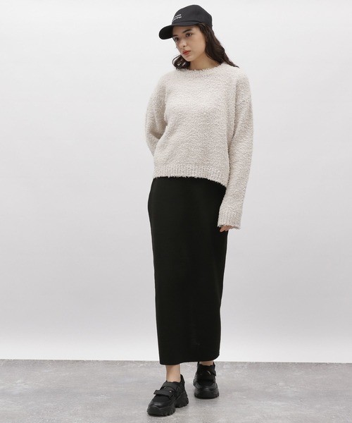 LAKOLE(ラコレ)の「5ゲージモップヤーンニットプルオーバー / 100755(ニット/セーター・レディース・ラベンダー/セージグリーン/ライトグレー・MEDIUM/SMALL)」の4枚目の写真