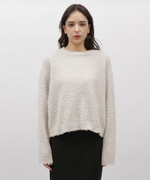 LAKOLE(ラコレ)の「5ゲージモップヤーンニットプルオーバー / 100755(ニット/セーター・レディース・ラベンダー/セージグリーン/ライトグレー・MEDIUM/SMALL)」の9枚目の写真