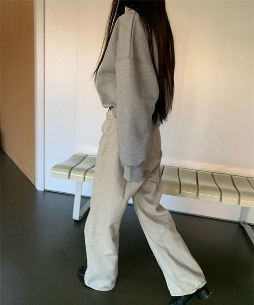 LYEON（リヨン）の「リボン刺繍スウェット（スウェット・レディース・ブラック/グレー/オフホワイト・FREE）」の8枚目の写真