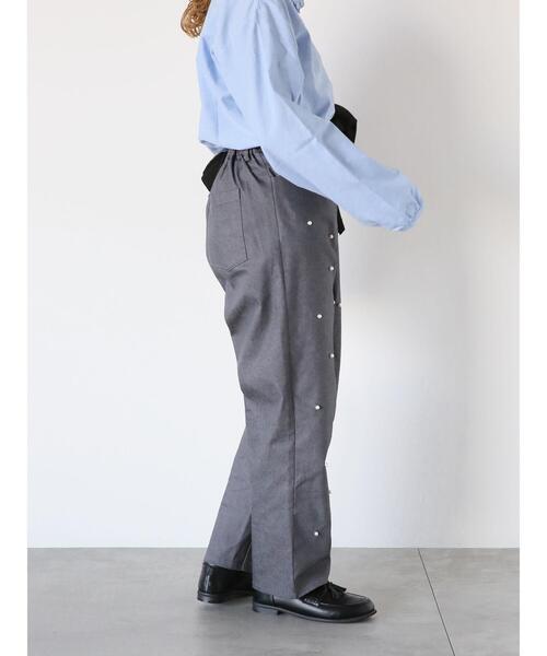 ehka sopo(エヘカソポ)の「パール付パンツ(その他パンツ・レディース・ブラック/グレー/ネイビー・F)」の5枚目の写真