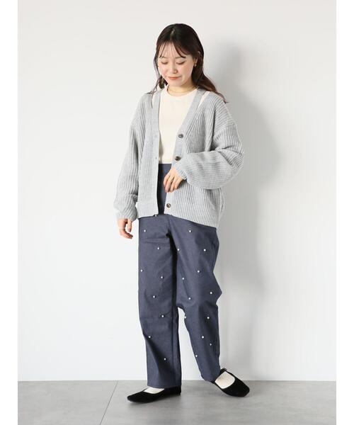 ehka sopo(エヘカソポ)の「パール付パンツ(その他パンツ・レディース・ブラック/グレー/ネイビー・F)」の19枚目の写真