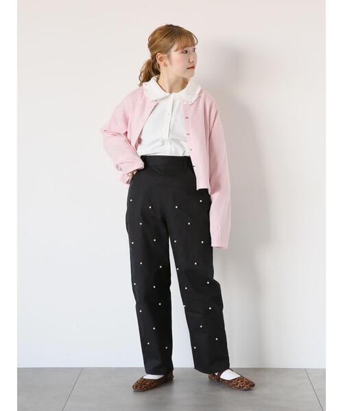 ehka sopo(エヘカソポ)の「パール付パンツ(その他パンツ・レディース・ブラック/グレー/ネイビー・F)」の20枚目の写真
