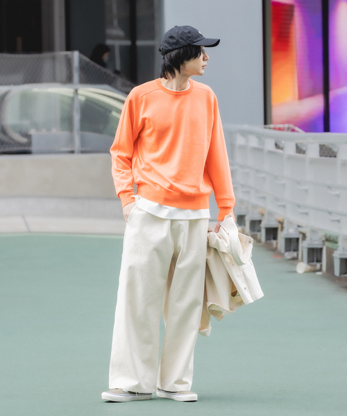 417 EDIFICE（フォーワンセブンエディフィス）の「Anti pilling / アンチピリング シルキークルー（ニット/セーター・メンズ・ベージュ/ネイビー/オレンジ/グレー/ブルー・SMALL/MEDIUM/LARGE）」の22枚目の写真