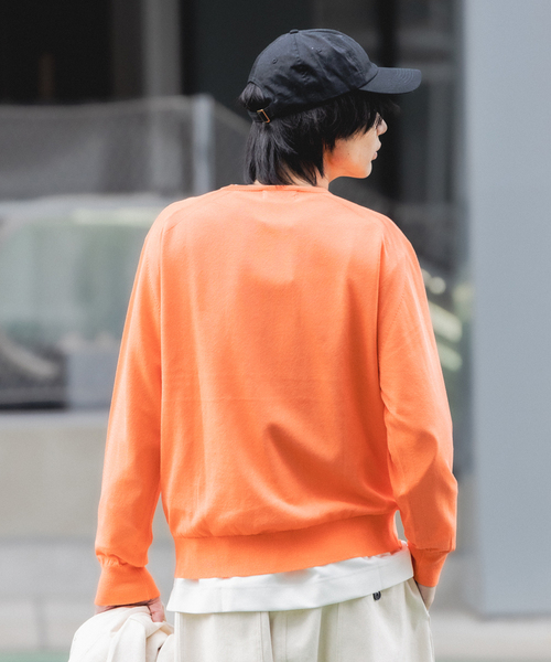 417 EDIFICE（フォーワンセブンエディフィス）の「Anti pilling / アンチピリング シルキークルー（ニット/セーター・メンズ・ベージュ/ネイビー/オレンジ/グレー/ブルー・SMALL/MEDIUM/LARGE）」の16枚目の写真