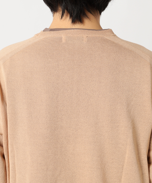 417 EDIFICE（フォーワンセブンエディフィス）の「Anti pilling / アンチピリング シルキークルー（ニット/セーター・メンズ・ベージュ/ネイビー/オレンジ/グレー/ブルー・SMALL/MEDIUM/LARGE）」の12枚目の写真