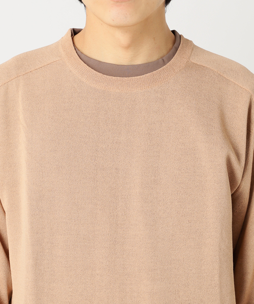 417 EDIFICE（フォーワンセブンエディフィス）の「Anti pilling / アンチピリング シルキークルー（ニット/セーター・メンズ・ベージュ/ネイビー/オレンジ/グレー/ブルー・SMALL/MEDIUM/LARGE）」の11枚目の写真