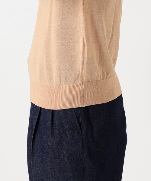 417 EDIFICE（フォーワンセブンエディフィス）の「Anti pilling / アンチピリング シルキークルー（ニット/セーター・メンズ・ベージュ/ネイビー/オレンジ/グレー/ブルー・SMALL/MEDIUM/LARGE）」の8枚目の写真