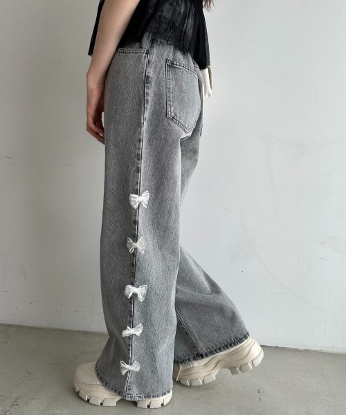 OLIVE des OLIVE(オリーブデオリーブ)の「【S/M展開】メニーリボンデニムパンツ 1041030060(デニムパンツ・レディース・サックスブルー/グレー/ブルー系その他・SMALL/MEDIUM)」の20枚目の写真