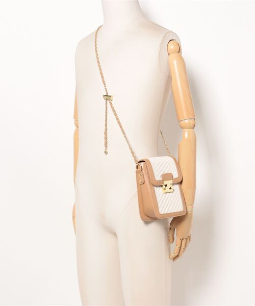 clear（クリア）の「配色ミニショルダーバッグ（ショルダーバッグ・レディース・ブラック/ベージュ/ブラウン・F）」の6枚目の写真