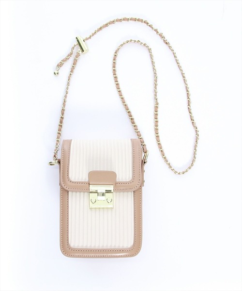 clear（クリア）の「配色ミニショルダーバッグ（ショルダーバッグ・レディース・ブラック/ベージュ/ブラウン・F）」の12枚目の写真