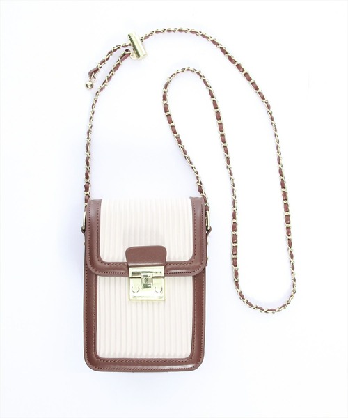 clear（クリア）の「配色ミニショルダーバッグ（ショルダーバッグ・レディース・ブラック/ベージュ/ブラウン・F）」の14枚目の写真
