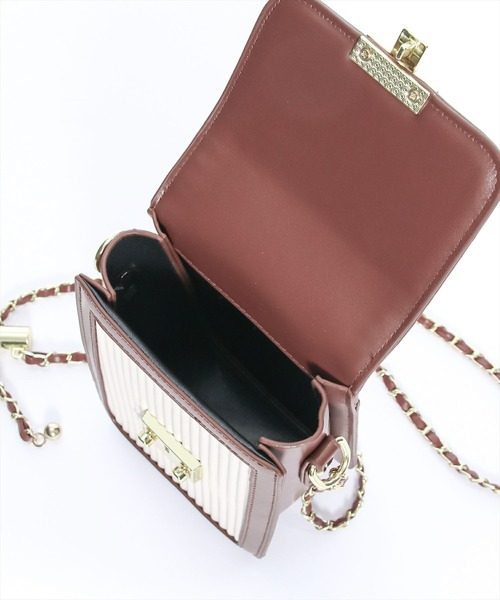 clear（クリア）の「配色ミニショルダーバッグ（ショルダーバッグ・レディース・ブラック/ベージュ/ブラウン・F）」の15枚目の写真