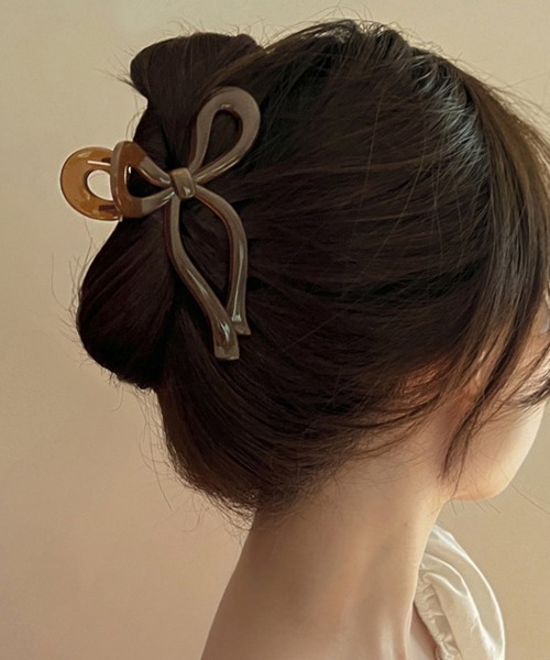 Miniministore（ミニミニストア）の「バンスクリップ ヘアクリップ 韓国風（バレッタ/ヘアクリップ・レディース・ベージュ/アイボリー/ブラウン/ブラック・FREE）」の3枚目の写真